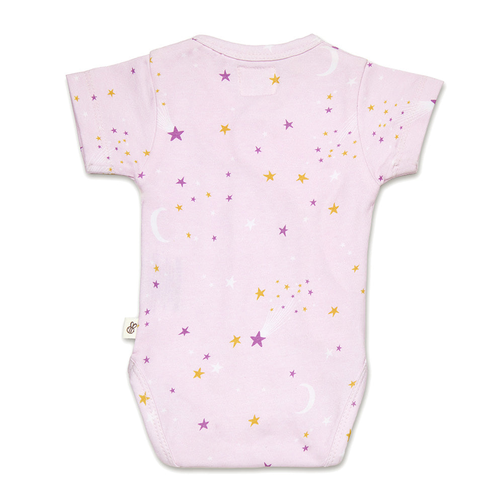 Twinkle Short Sleeve Organic Kimono Bodysuit - View 5