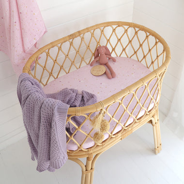 Twinkle Organic Bassinet Sheet / Change Pad Cover | Snuggle Hunny