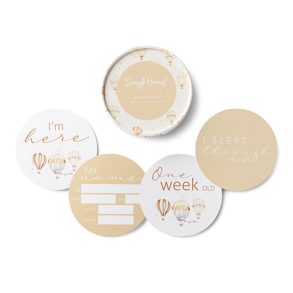 Up & Away & Pebble Reversible Milestone Cards - View 1