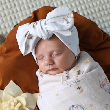 Up & Away Organic Oversized Bow | Snuggle Hunny
