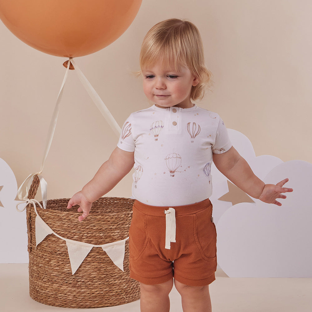 Up & Away Short Sleeve Organic Bodysuit - View 14