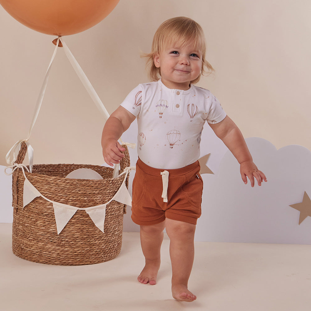 Up & Away Short Sleeve Organic Bodysuit - View 15