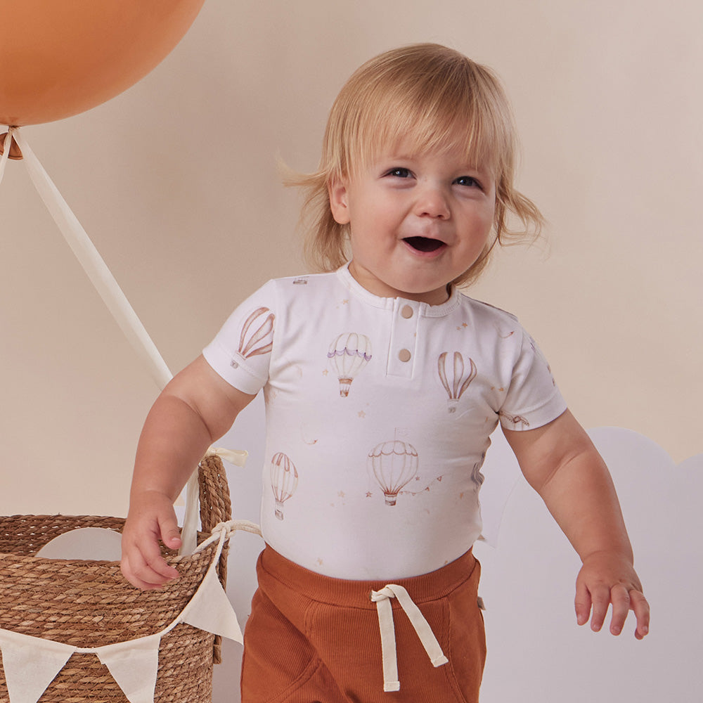 Up & Away Short Sleeve Organic Bodysuit - View 1