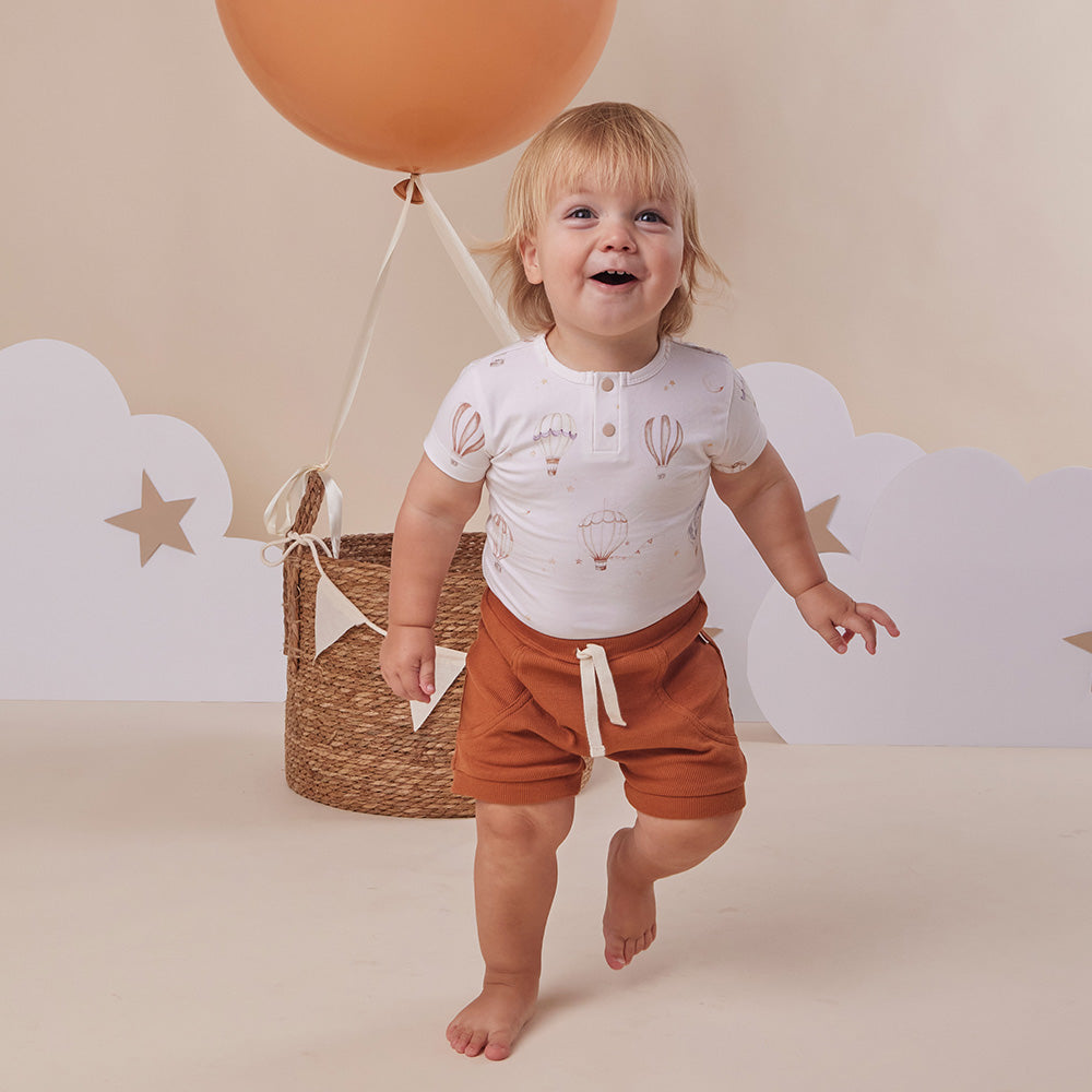 Up & Away Short Sleeve Organic Bodysuit - View 6
