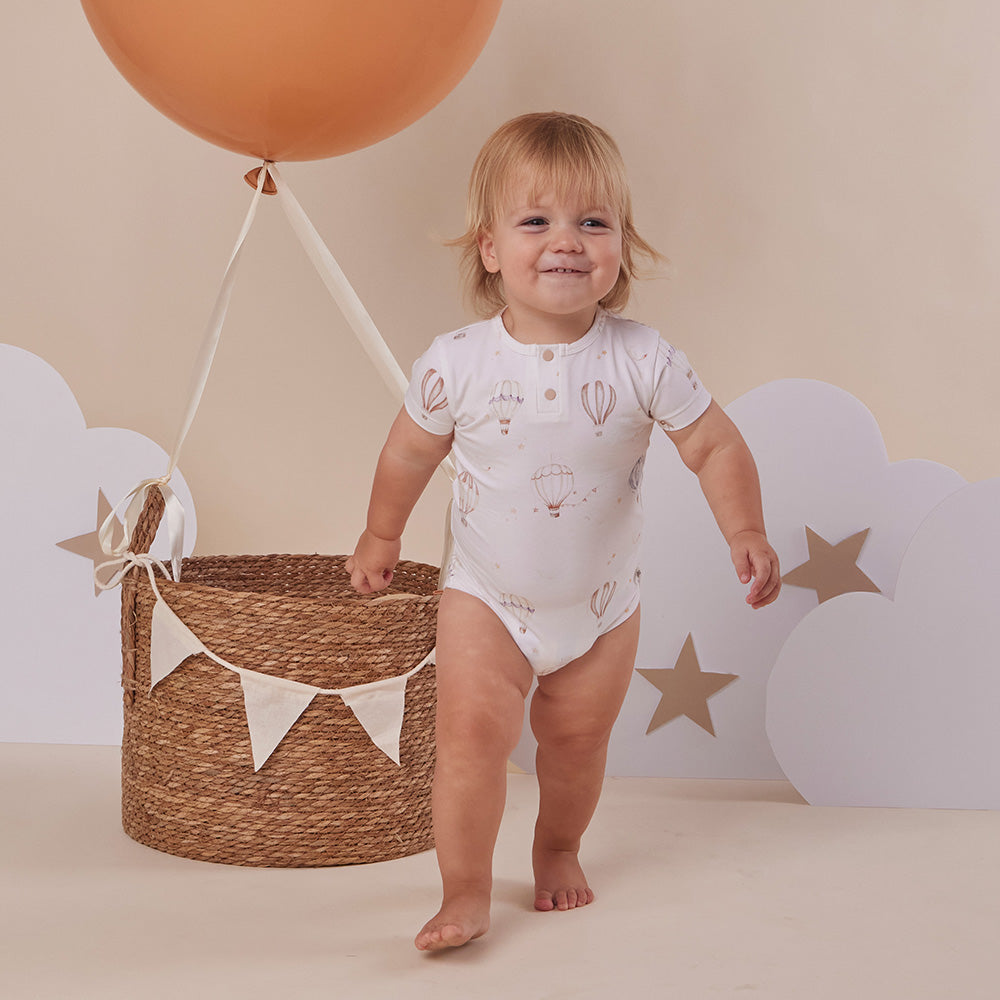 Up & Away Short Sleeve Organic Bodysuit - View 5