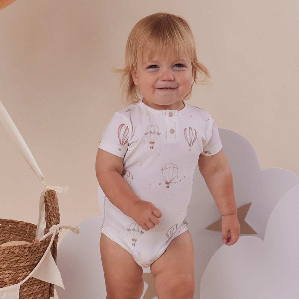Up & Away Short Sleeve Organic Bodysuit - View 9