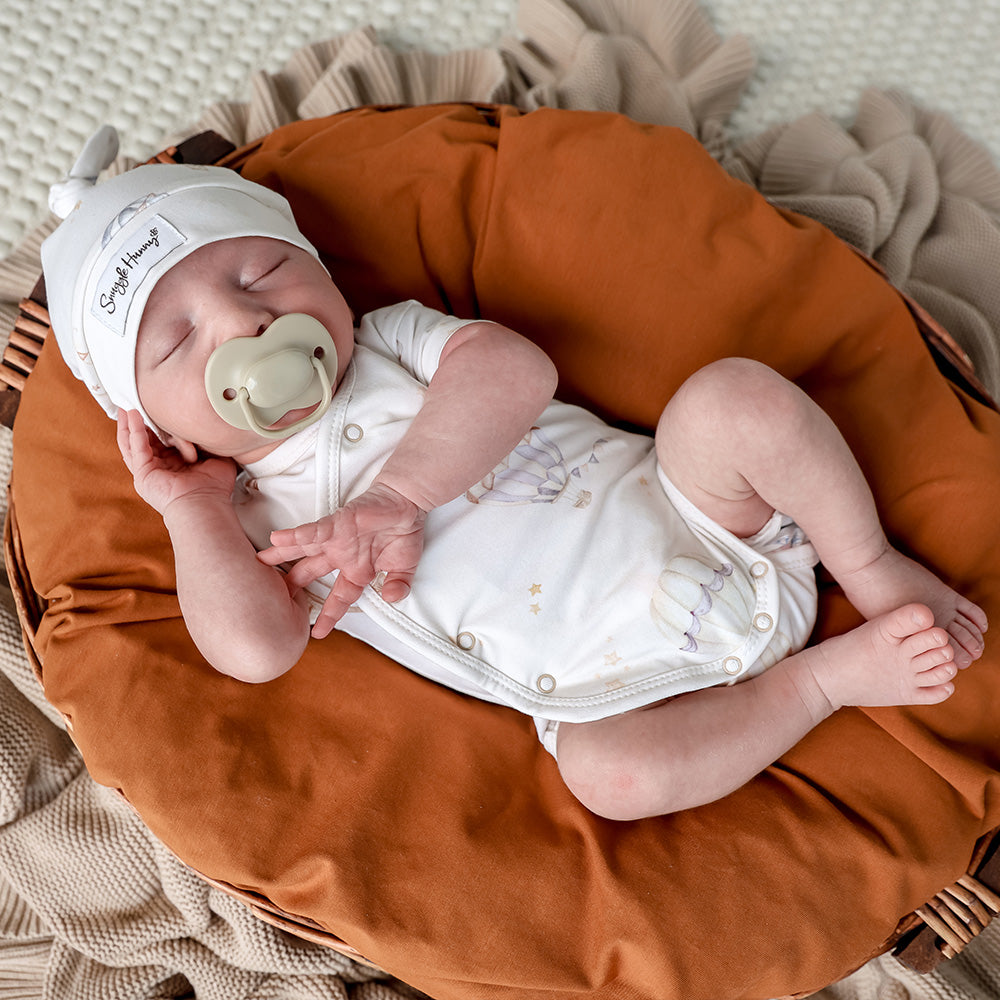 Up & Away Short Sleeve Organic Kimono Bodysuit - View 3