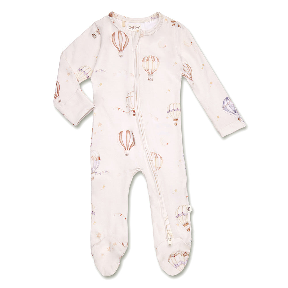 Up & Away Organic Snuggle Sleepsuit Zip Footie - View 2