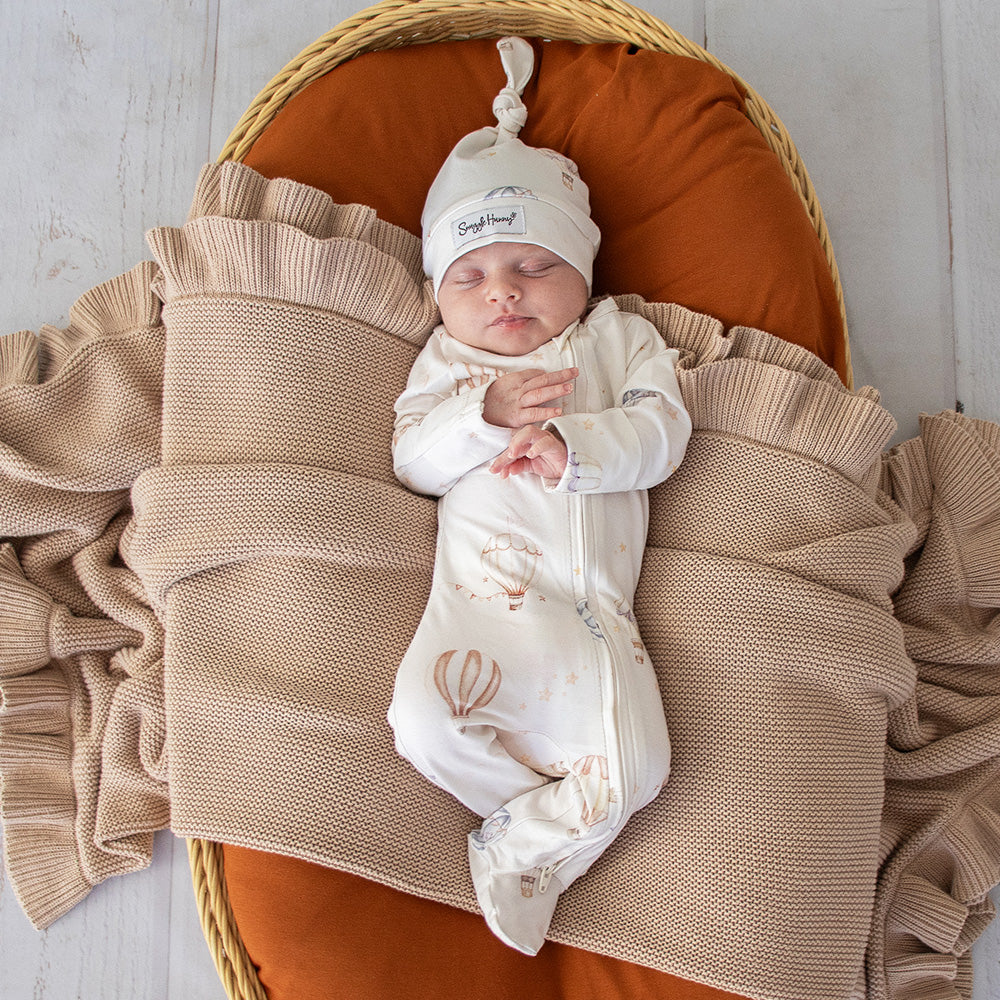 Up & Away Organic Snuggle Sleepsuit Zip Footie - View 1