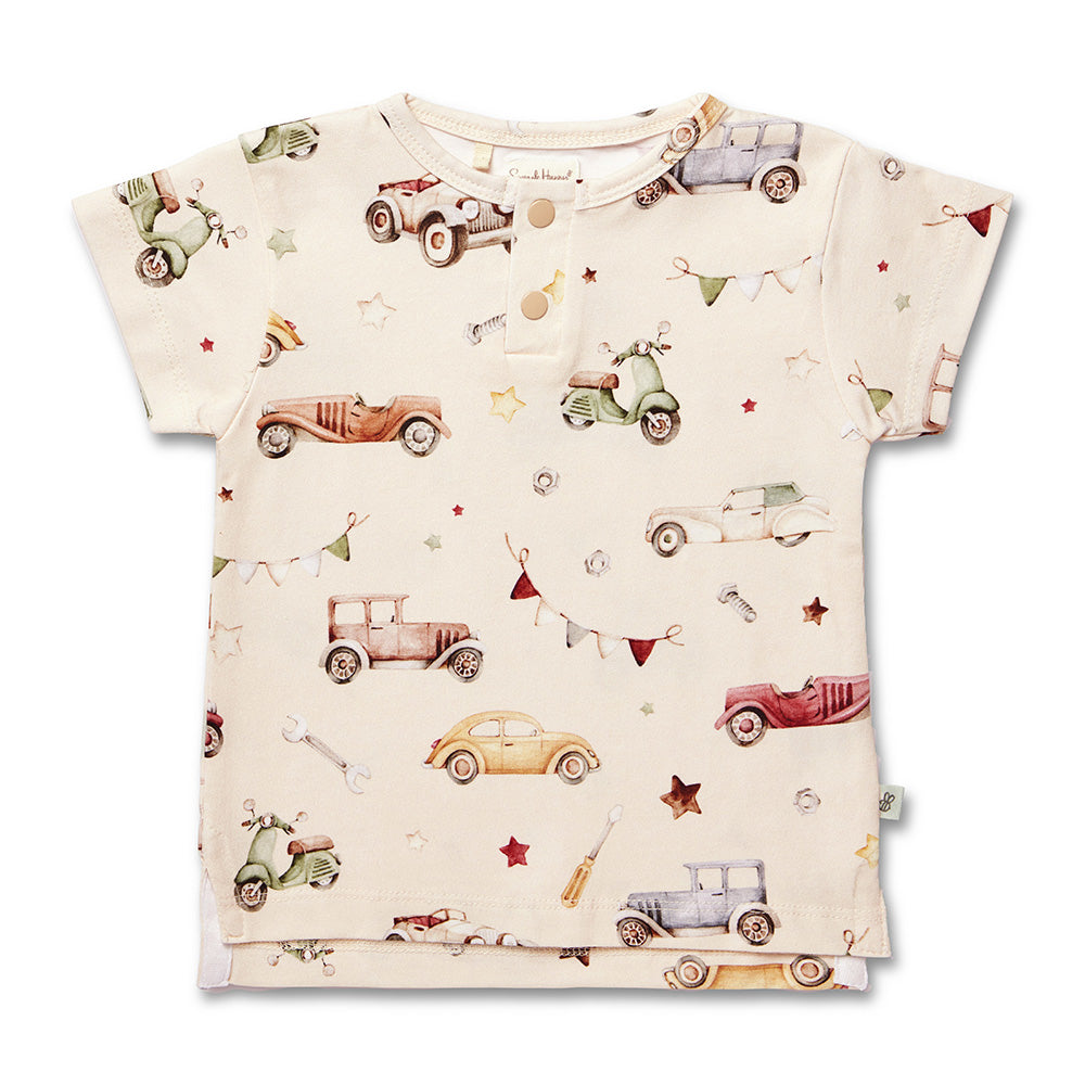 Vintage Cars Organic Short Sleeve Top - View 2
