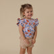 Vintage Blossom Short Sleeve Organic Bodysuit with Frill - Thumbnail 6