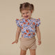 Vintage Blossom Short Sleeve Organic Bodysuit with Frill - Thumbnail 1