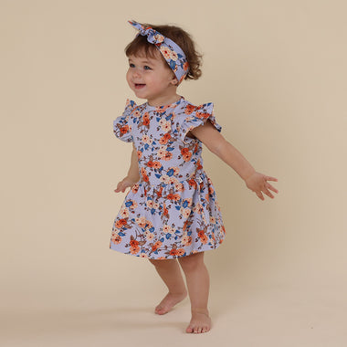 Vintage Blossom Short Sleeve Organic Dress | Snuggle Hunny