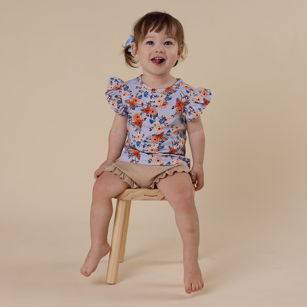 Vintage Blossom Organic T-Shirt with Frill - View 7