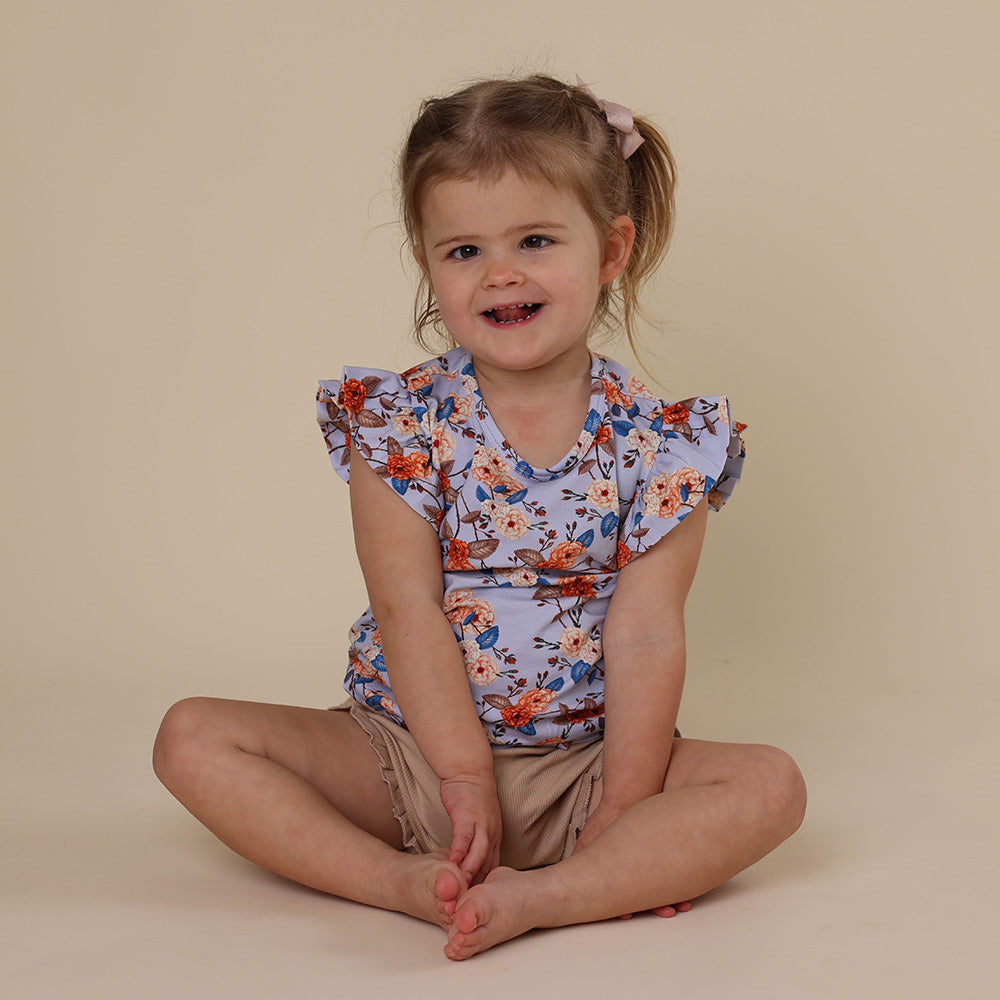 Vintage Blossom Organic T-Shirt with Frill - View 3