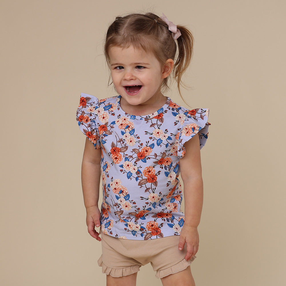 Vintage Blossom Organic T-Shirt with Frill - View 2