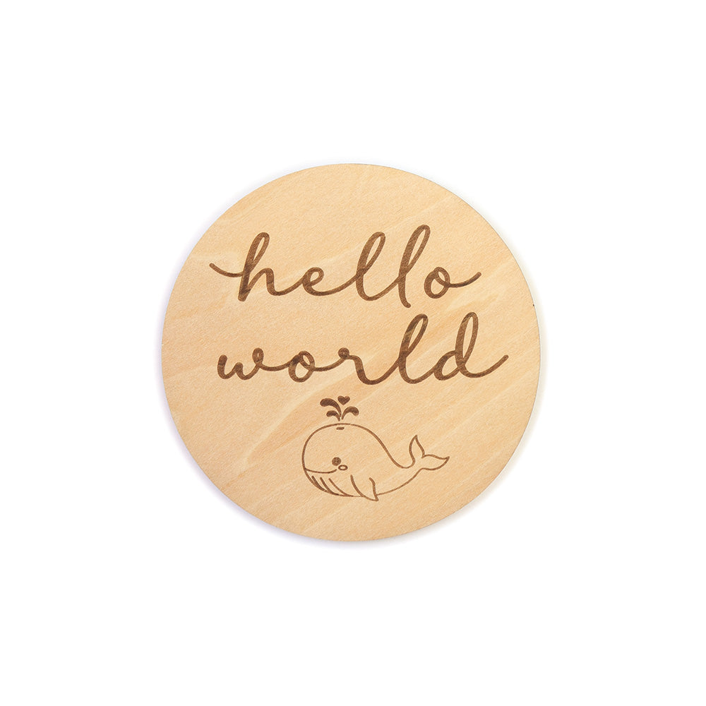 Whale Wooden Milestone Cards - View 3