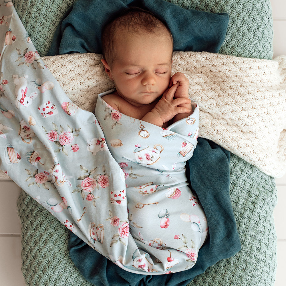 White Rabbit Organic Jersey Wrap & Beanie Set - View 5