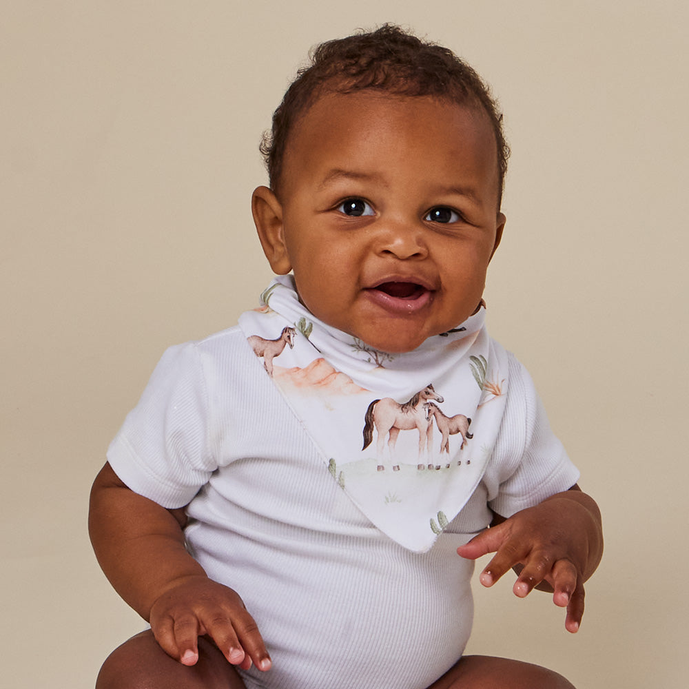 Wild Horses Organic Dribble Bib - View 3