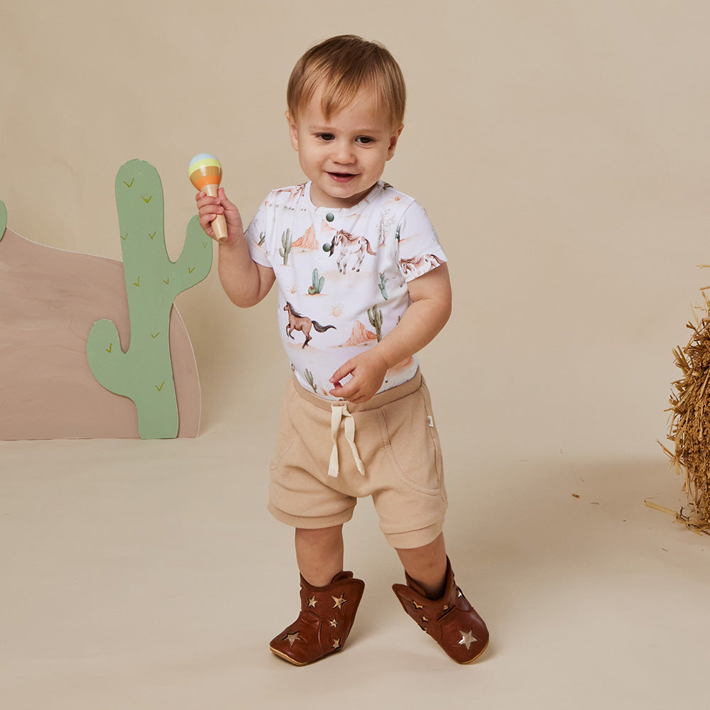 Wild Horses Short Sleeve Organic Bodysuit - View 10