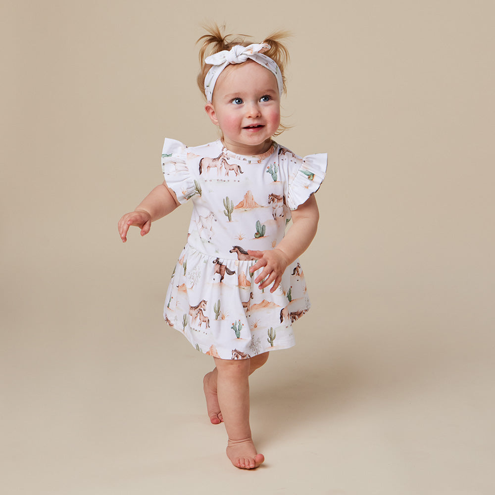 Wild Horses Short Sleeve Organic Dress - View 19