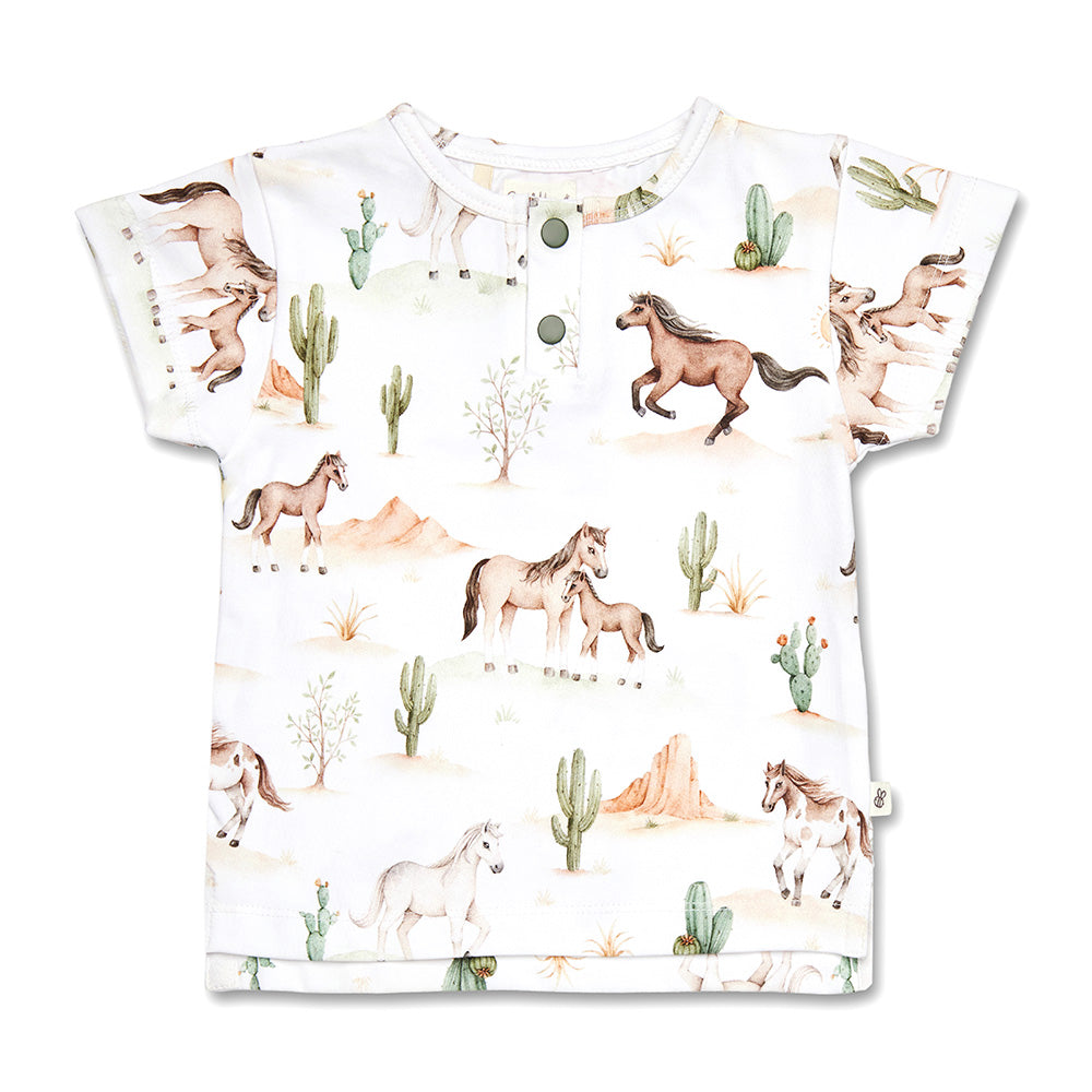 Wild Horses Organic Short Sleeve Top - View 2