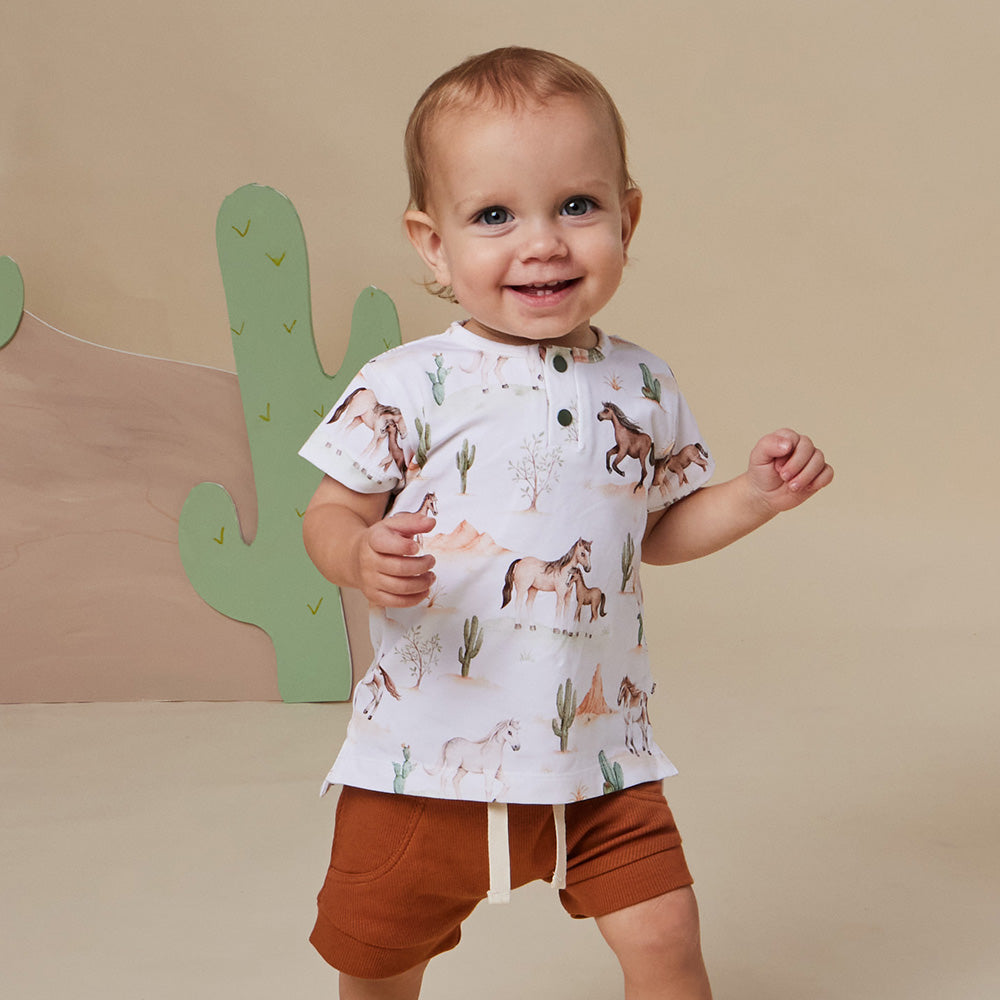 Wild Horses Organic Short Sleeve Top - View 1