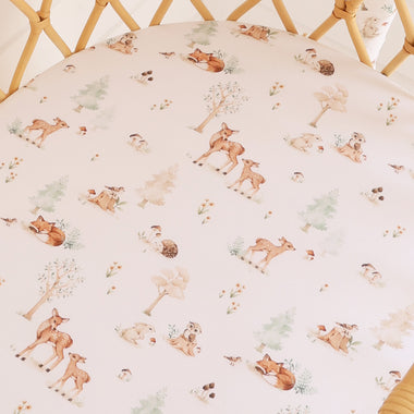 Woodland Tales Organic Bassinet Sheet / Change Pad Cover | Snuggle Hunny