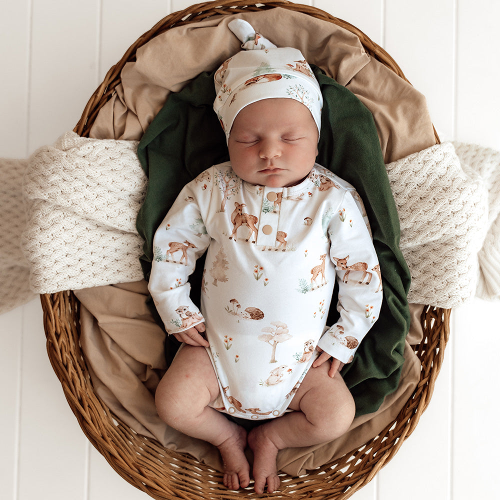 Woodland Tales Long Sleeve Organic Bodysuit - View 1