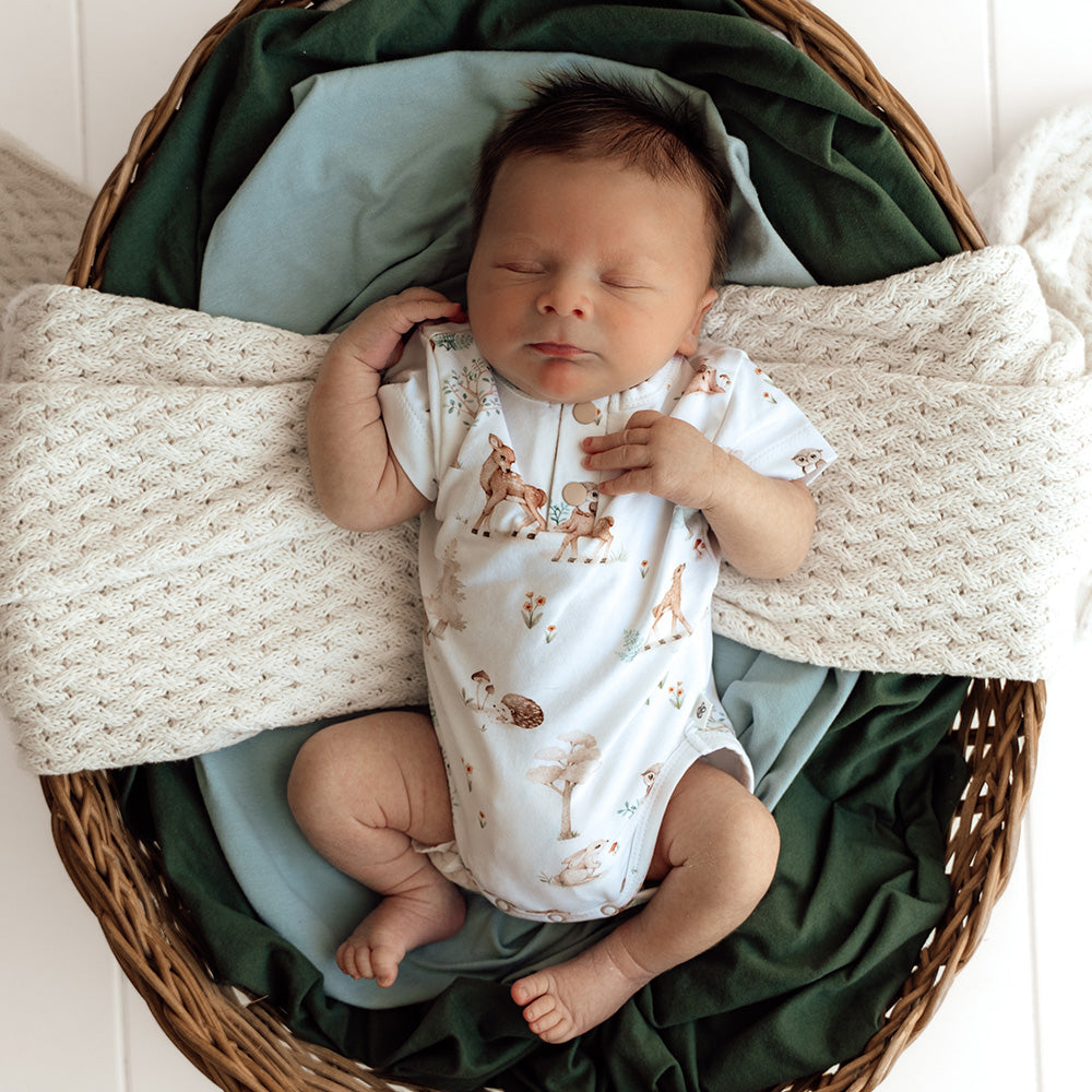 Woodland Tales Short Sleeve Organic Bodysuit - View 12