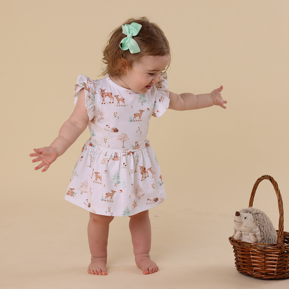Woodland Tales Short Sleeve Organic Dress - View 7